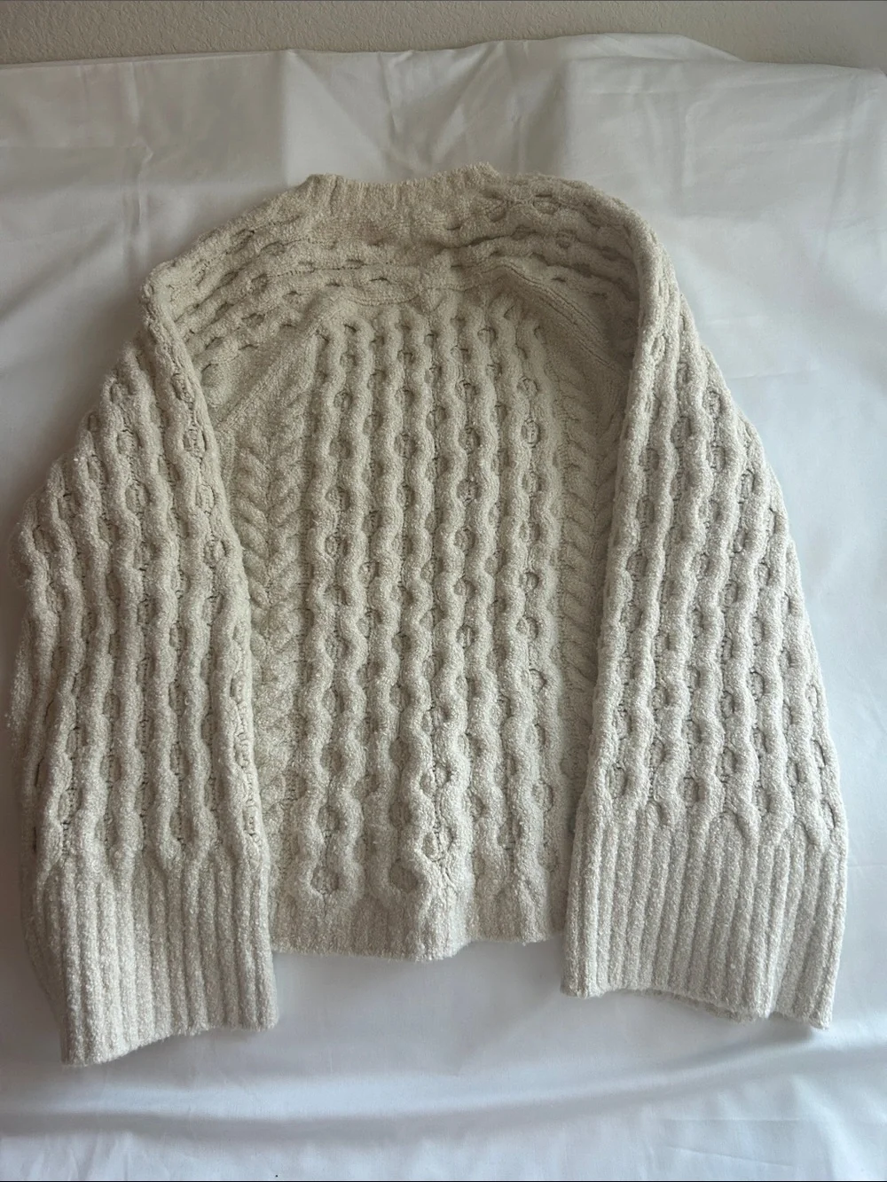 J. Crew Cream Cable-Knit Crewneck Sweater